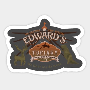 Edward's Topiary Design, Grooming, Ice carving Sticker